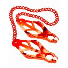 Mr Fist Nipple Clamps Red 10871 SJT Mr Fist Nipple Clamps Red