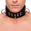 Black 3-Ring Leather Necklace 27270M4M Black 3-Ring Leather Necklace