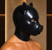 Black Latex BDSM Pig Mask 1613ME Black Latex BDSM Pig Mask