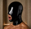 Black Latex Hood  10860ME Black Latex Hood