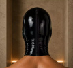 Black Latex Hood  10860ME Black Latex Hood