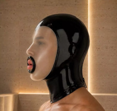 Black Latex Hood - DeviantVeil™