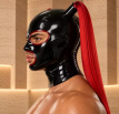 Black Latex Hood - FarfallinaNera™ 10867ME Black Latex Hood - FarfallinaNera™