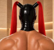 Black Latex Hood - FarfallinaNera™ 10867ME Black Latex Hood - FarfallinaNera™