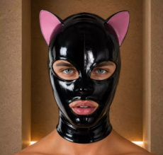 Black Latex Hood - KittyNoir™