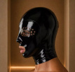 Black Latex Hood - ShadowEyes 10851ME Black Latex Hood - ShadowEyes