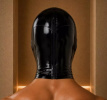 Black Latex Hood - ShadowEyes 10851ME Black Latex Hood - ShadowEyes