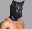 Black latex "Pig" head mask 1613ME Black latex "Pig" head mask