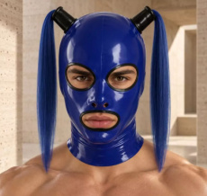 Cobalt Blue Latex Hood 10866ME Cobalt Blue Latex Hood