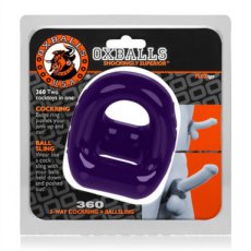Cock Ring And Ball Sling - Eggplant