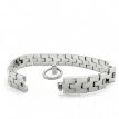 Collar With Gem Lock 138938DS Stainless Watch Link Collar With Gem Lock Silver