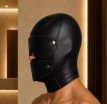 ControlShift™ 4476ME ControlShift™ by MEO® - BDSM Leather Hood with Eye Mask and Mouth Cover