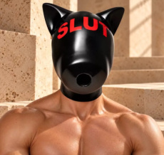 Drone Hood - SLUT 10912ME MEO® Drone Hood - SLUT - Silicone BDSM Hood