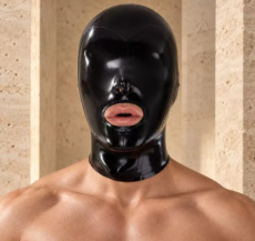 Latex Hood with Mouth Opening