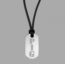 Leather Necklace with Stainless Steel Pendant Leather Necklace with Stainless Steel Pendant