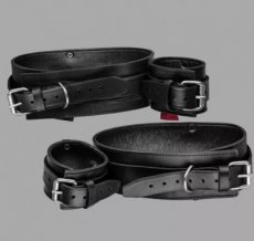 Leather Wrist-to-Thigh Cuffs