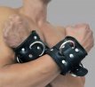 Lockable Leather Wrist Cuffs 8672ME Lockable Leather Wrist Cuffs
