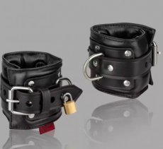 Lockable Leather Wrist Cuffs