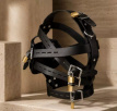 MEO® SlaveHarness™9766ME MEO® SlaveHarness™ - Lockable Leather Head Harness with Muzzle