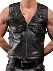 Mister B Leather Utility Vest 130890MB Mister B Leather Utility Vest