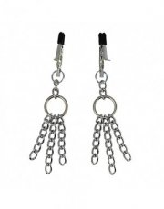 Nipple clamps plastic with chain decoration (pair)