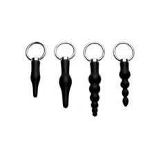 Pack of 4 Black Ringed Rimmers Plugs