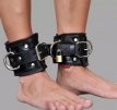 Padded Lockable Leather Ankle Cuffs 8673ME Padded Lockable Leather Ankle Cuffs