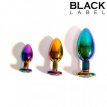 Rainbow Metal Jewelled Buttplug 141181DS Rainbow Metal Jewelled Buttplug