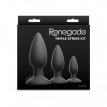 Renegade Triple Strike Butt Plug Kit Black 141291 Renegade Triple Strike Butt Plug Kit Black