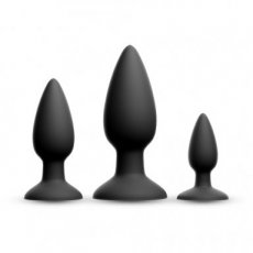Renegade Triple Strike Butt Plug Kit Black 141291 Renegade Triple Strike Butt Plug Kit Black