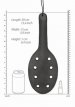 Saddle Leather Paddle With 8 Holes - Black Saddle Leather Paddle With 8 Holes - Black