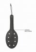 Saddle Leather Paddle With 8 Holes - Black Saddle Leather Paddle With 8 Holes - Black