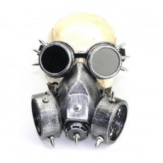 Silver Rivets Gas Mask and Goggles 29622 Silver Rivets Gas Mask and Goggles