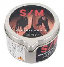 S/M Candle in a Tin Black