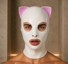 White Latex Hood - KittyBlush™