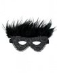 Zwart Luxe oogmasker met veren Zwart Luxe oogmasker met veren